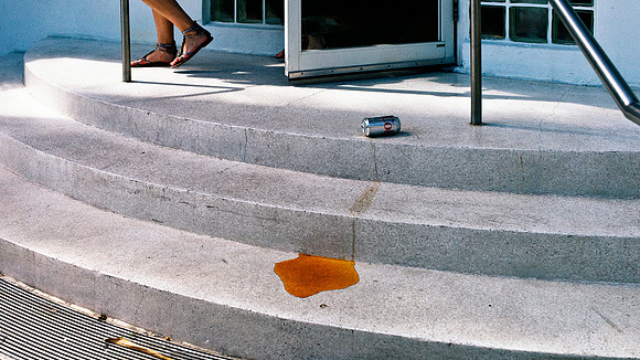 Discarded Coke Can