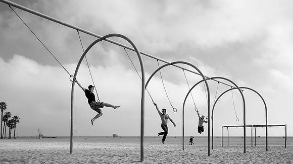 Swinging on Santa Monica Beach 02