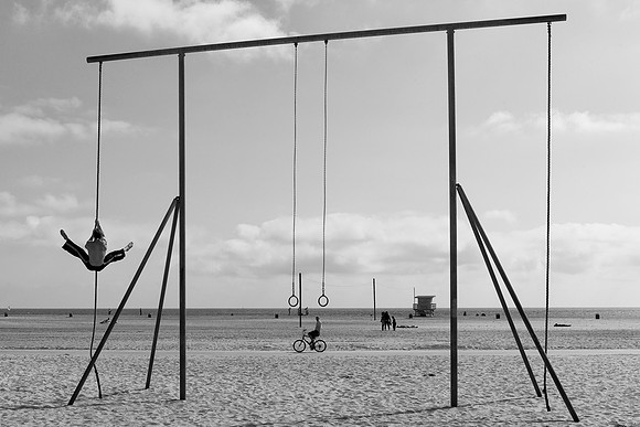 Swinging on Santa Monica Beach 06
