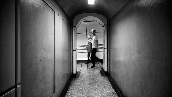 Walking Passed The Arch