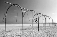 Swinging on Santa Monica Beach
