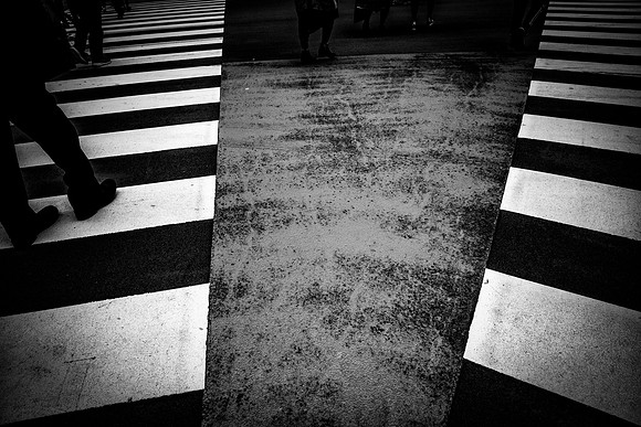 At Shibuya Crossing,