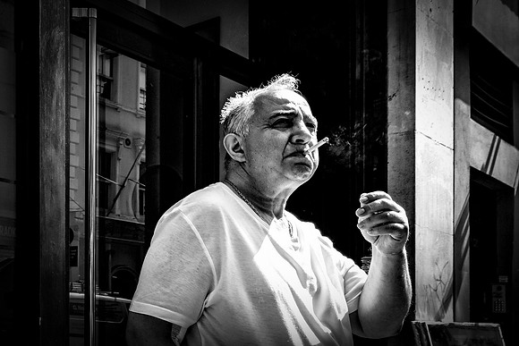 Having A Quick Puff