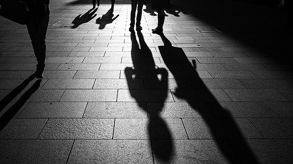 Winter Sun In London B&W