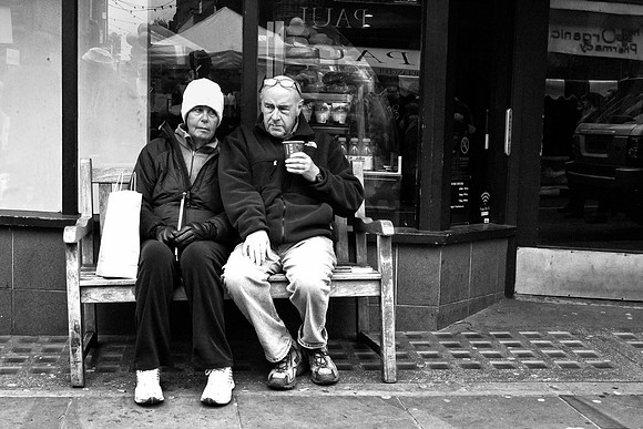 Outside Starbucks