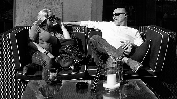 A Drink & Chat In The Sun