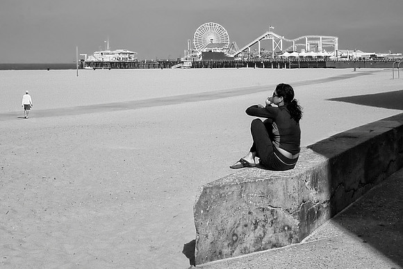 Morning on Santa Monica Beach