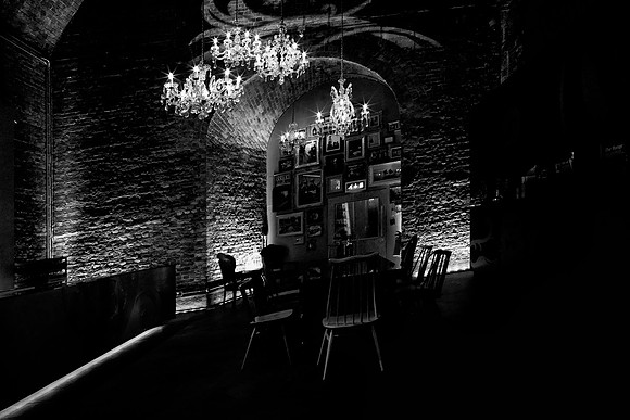 The Red Room in Black & White