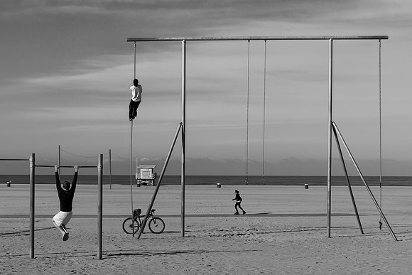 Swinging on Santa Monica Beach 02